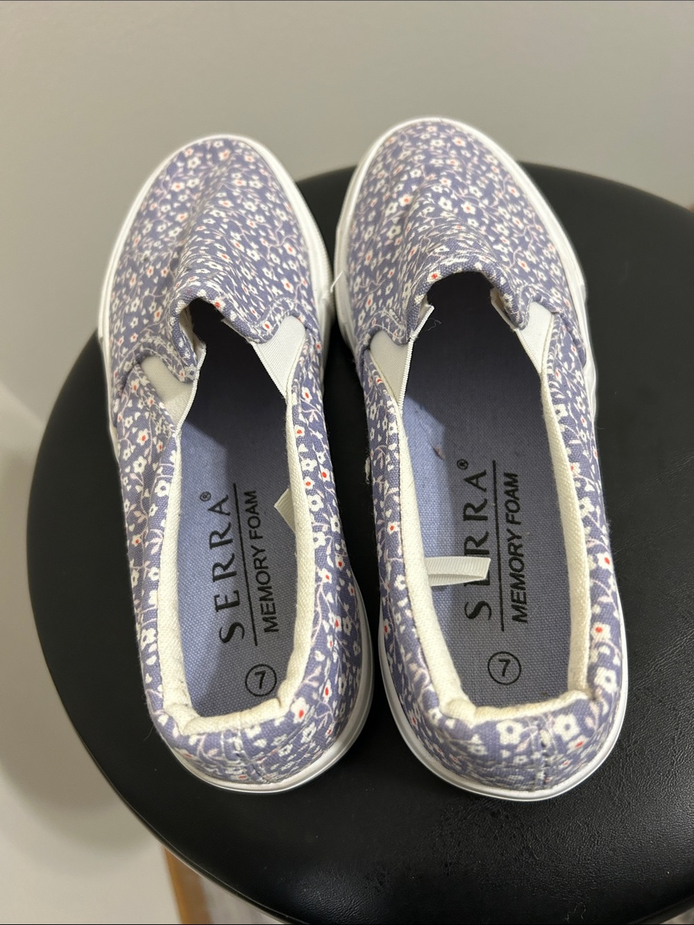 Serra Lavender Floral Slip-On Sneakers